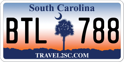 SC license plate BTL788