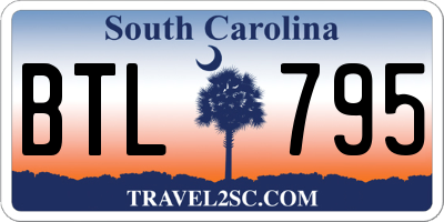 SC license plate BTL795