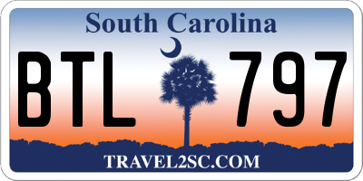 SC license plate BTL797