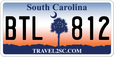SC license plate BTL812