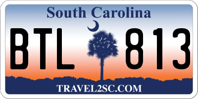 SC license plate BTL813