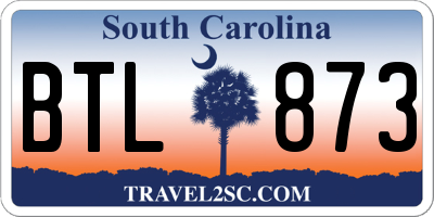 SC license plate BTL873