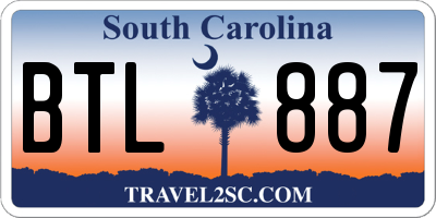 SC license plate BTL887