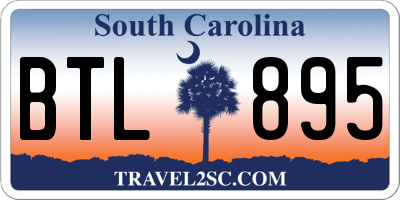 SC license plate BTL895