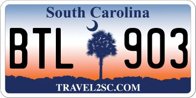 SC license plate BTL903