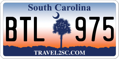 SC license plate BTL975