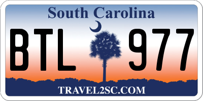 SC license plate BTL977