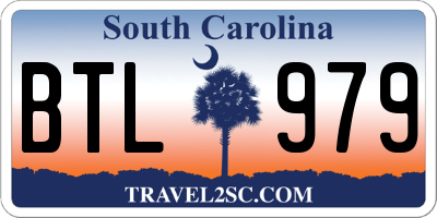 SC license plate BTL979