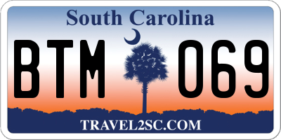 SC license plate BTM069