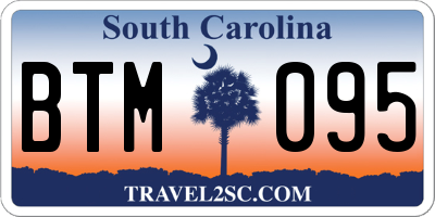 SC license plate BTM095