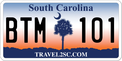 SC license plate BTM101