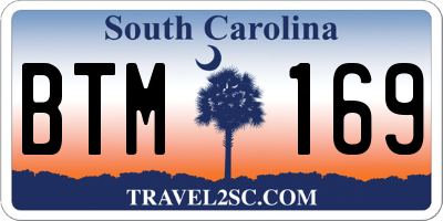SC license plate BTM169