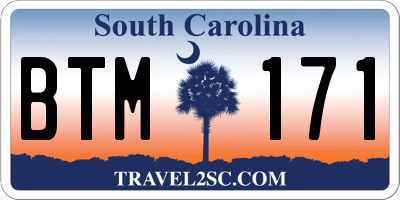 SC license plate BTM171