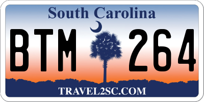 SC license plate BTM264