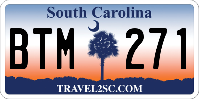 SC license plate BTM271