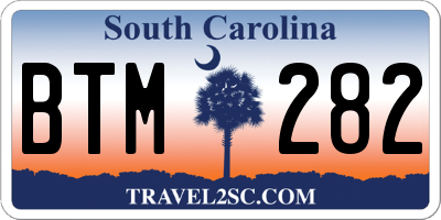 SC license plate BTM282