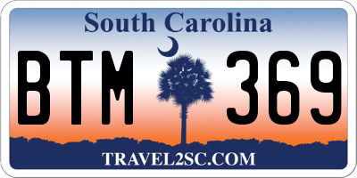 SC license plate BTM369