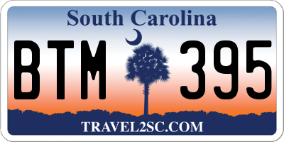 SC license plate BTM395