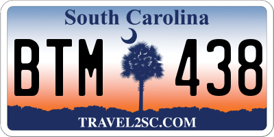SC license plate BTM438