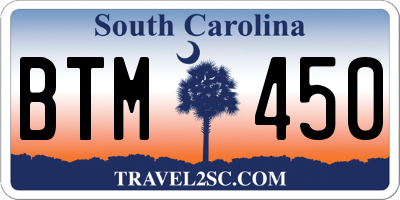 SC license plate BTM450