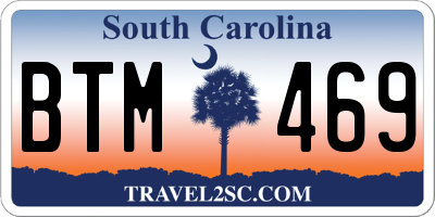 SC license plate BTM469
