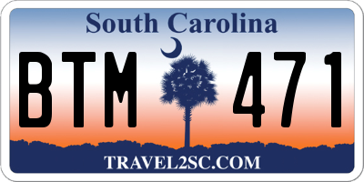 SC license plate BTM471