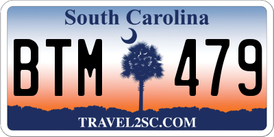 SC license plate BTM479