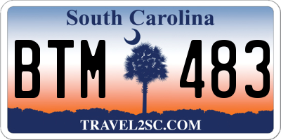 SC license plate BTM483