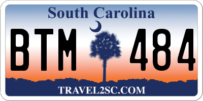 SC license plate BTM484
