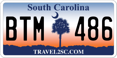 SC license plate BTM486