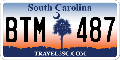 SC license plate BTM487