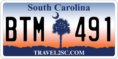 SC license plate BTM491
