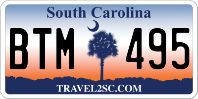 SC license plate BTM495
