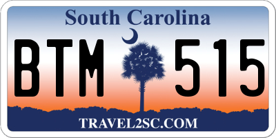 SC license plate BTM515