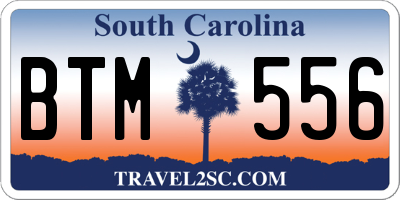 SC license plate BTM556