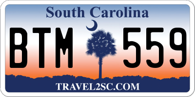 SC license plate BTM559