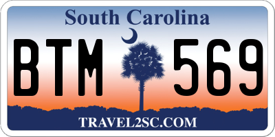 SC license plate BTM569