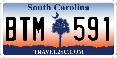 SC license plate BTM591