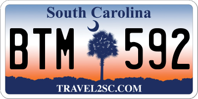 SC license plate BTM592