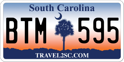 SC license plate BTM595