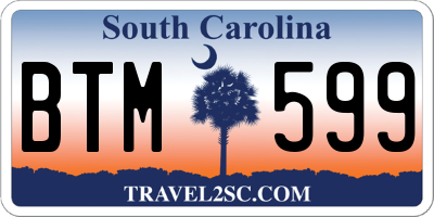 SC license plate BTM599