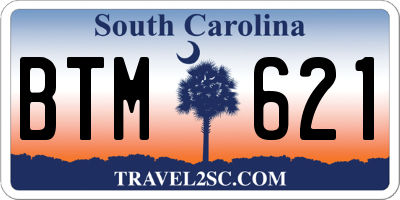 SC license plate BTM621
