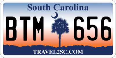 SC license plate BTM656