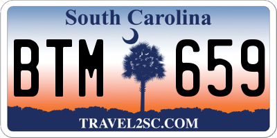 SC license plate BTM659