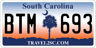 SC license plate BTM693