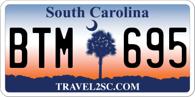 SC license plate BTM695