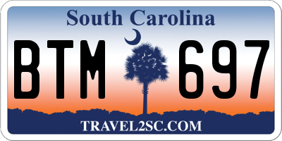 SC license plate BTM697