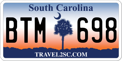 SC license plate BTM698