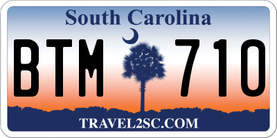 SC license plate BTM710