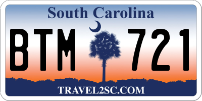 SC license plate BTM721
